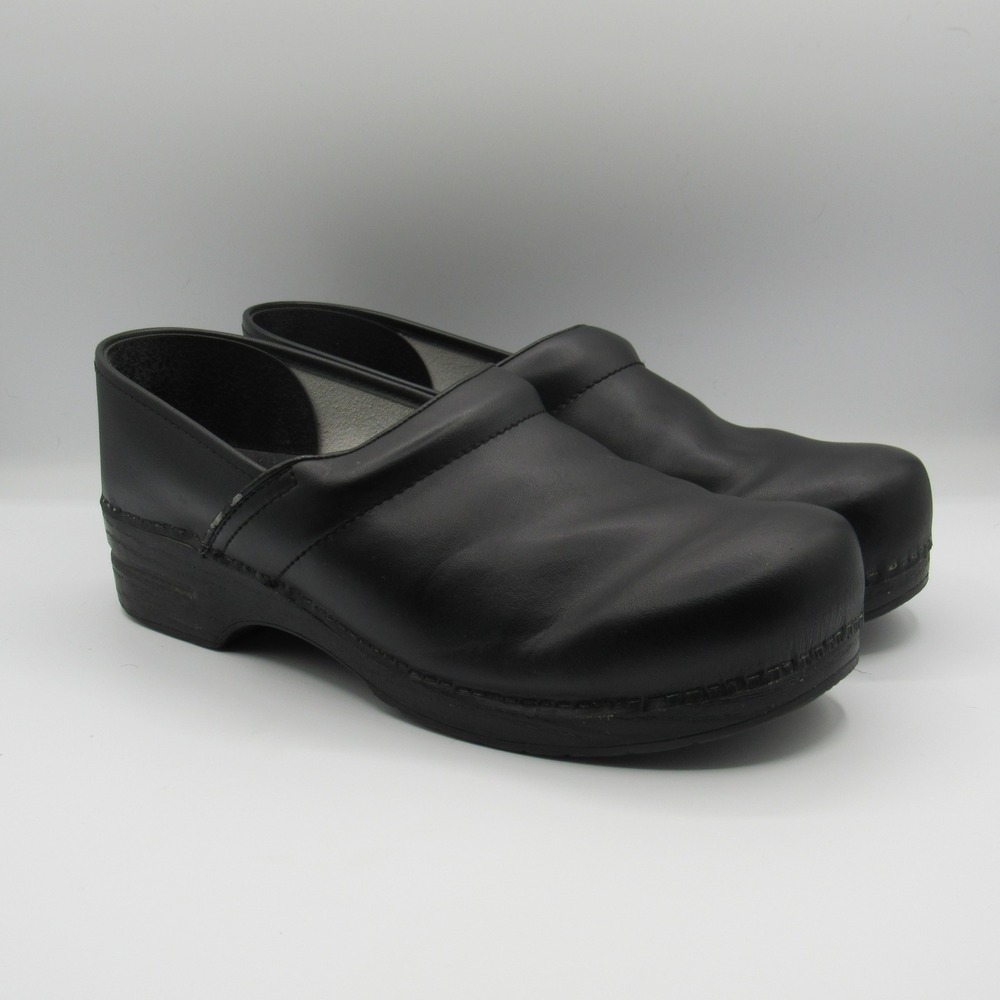 Dansko Professional Clogs Mens 47 Black Excellent Leather Slip Resistant Comfort